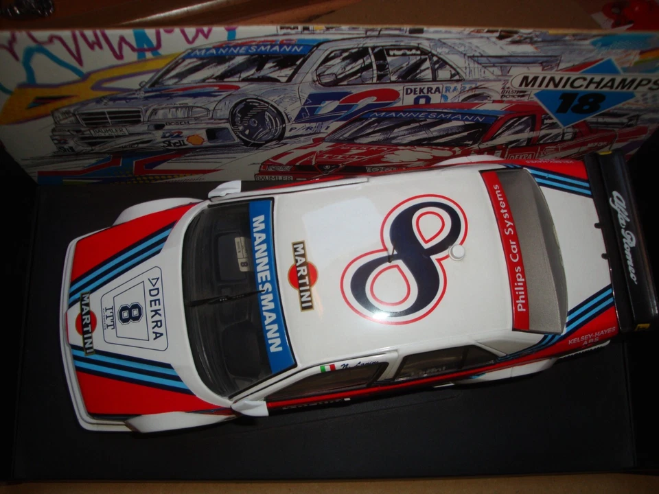 Modellino Alfa Romeo 155 V6 TI Minichamps " Nicola Larini" 1995 scala 1:20 - Immagine 4 di 4