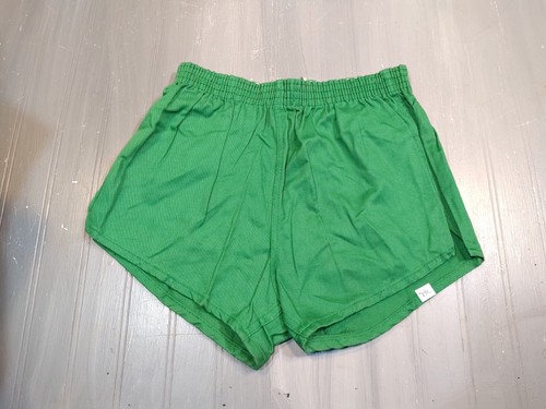 NOS vintage Russell athletic gym shorts 70s 80s made in USA YOUTH LARGE GREEN - Picture 3 of 3