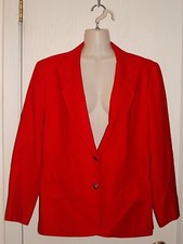 PENDLETON VINTAGE Jacket Pure Virgin Wool Red Lt. Classy Beautiful Sz 10 XLNT