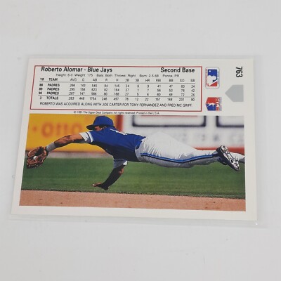 1991 Upper Deck Toronto Blue Jays Baseball Card #763 Roberto