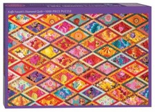 Image of Kaffe Fassetts Diamond Quilt Jigsaw Puzzle for Adults : 1000 Pieces, ...