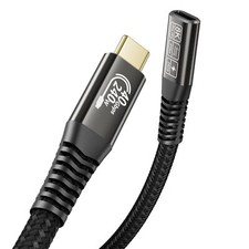 USB C Extension Cable 4.0 Support PD 240W 48V5A 40Gbps 8K 60Hz Thunderbolt