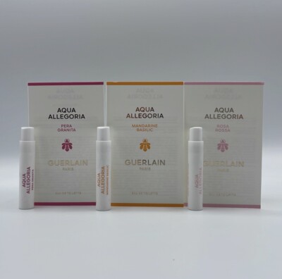 Guerlain Aqua Allegoria 3PC Sample Set-pera Grantia,Mandarin Basilic,Rosa Rossa