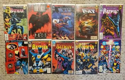 DC Batman Comic Lot- Knightsend Kightfall Knightquest - With DC versus Marvel #1