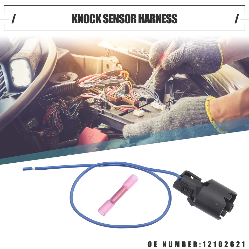 Knock Sensor Harness for Chevrolet Camaro Plastic No.12102621 Black 1 Set - Image 2 of 4