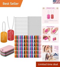 300 Pcs Blank Dog Tags Set Includes 150 Pcs Aluminum Tags Engraving Laser Bla...