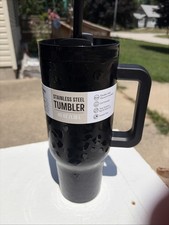 Stanley Quencher Tumbler 40 oz Black Cheetah Print Limited Edition