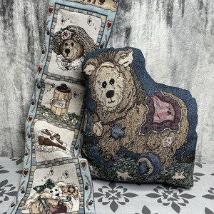 Vintage Boyds Bears & Friends Lot Bear Pillow, Door & Wall Hanger Tapestry