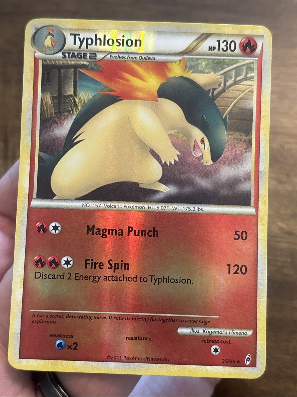 Pokémon Typhlosion Call of Legends 35/95 Pokemon Card TCG Mid Era Reverse Holo