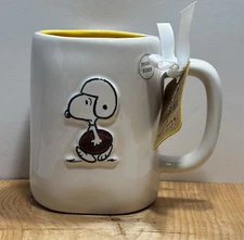 Rae Dunn Peanuts GAME DAY Football Sports Fan 21 Oz Ceramic Coffee Mug Gift