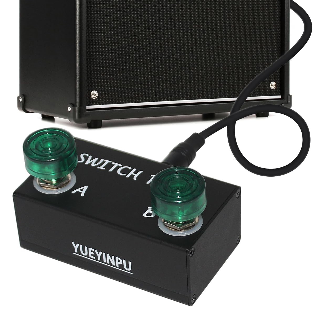 Tavsou Pédale Double Switch Latch Pour Effets Guitare - Avec Câble TRS Inclus