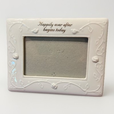 Vintage Rust Happily Ever After Begins Today Photo Frame