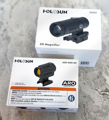 Holosun Package   ARO-MRS-GR Advanced Rifle Optic & HM3X Red Dot Sight Magnifier