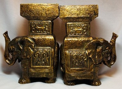 Andrea Sadek Asian 7 H 5.25 L Elephant bookends resin