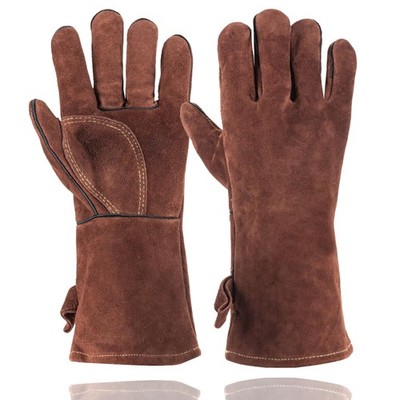 Fireproof Gloves for Fireplace & Fire Pit, Welding Gloves for Men & - 14 Inch...