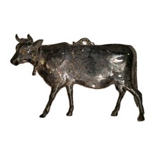Antike Votivgabe - Tiere  / Kuh - Blech Silberblech