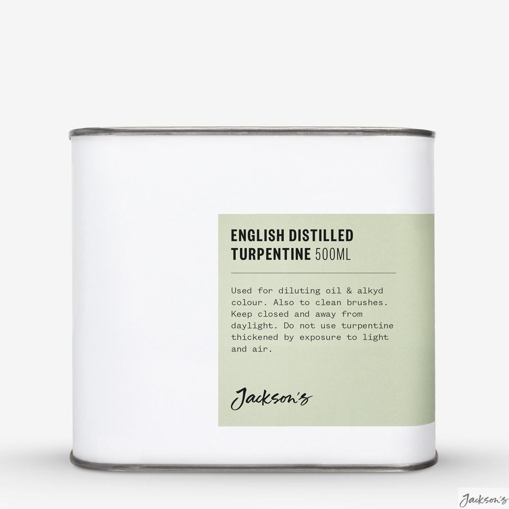 Jackson's English Distilled Turpentine Pure Gum Spirits 500ml Oil Paint Thinner