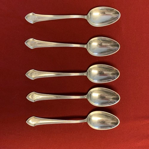 5 Sterling Silver Spoons In Pattern Essex By Durgin Gorham