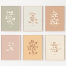 Bible Verse Wall Art Decor Christian Canvas Pictures Inspirational Quotes Wal...