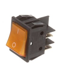 Star 2E-Z3156 Rocker Switch DPST 20A/125V Amber Light Commercial