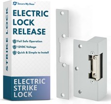 SecureMyDoor - Electric Lock Release Fail Safe with Adjustable Jaw for Door Acce