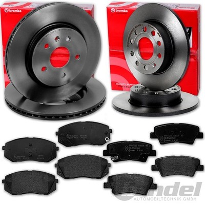 brembo BREMSSCHEIBEN + BELÄGE VORNE + HINTEN passend für HYUNDAI i40 Limo Kombi