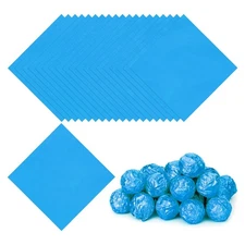 200 Pcs 3x3 Inch Foil Candy Wrappers Chocolate Wrapping Paper Blue