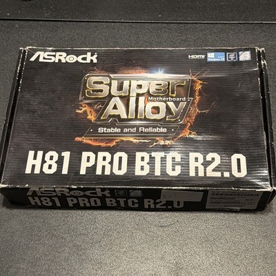 ASRock H81 Pro BTC R2.0 Intel LGA 1150 SATA 6Gb/s ATX 6 PCIE  (A FEW BENT PINS)
