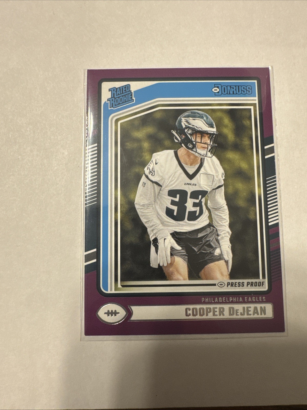 2024 Panini Donruss - Rated Rookie Cooper DeJean #305 Purple Press Proof (RC)