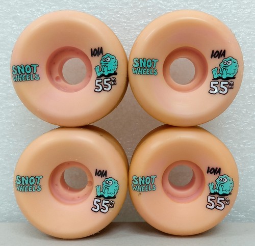 Heroin SNOT Team Skateboard Wheels 55mm 101a Peach Pink Discolored Used