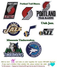 Minnesota -Portland -Jazz Basketball Patches logo iron, sewing On Fabrics