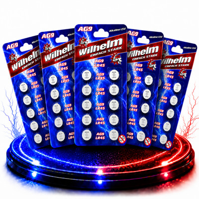 50 x Nemt Cell AG9 Knopfzellen Knopfbatterien Uhrenbatterien Blisterpack