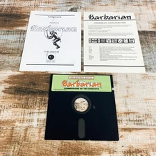 Barbarian (Commodore 64) 5.25" Disk and Manual / Instructions, Melbourne House