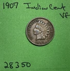 1907 Indian Head Cent / Penny 1c Vf Very Fine