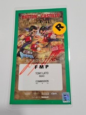 Ricky Hatton Signed Boxing Ticket Credentials v. Jose Luis Castillo 