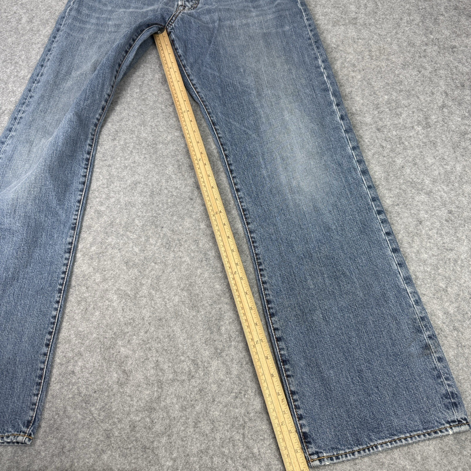 Hugo Boss Jeans Mens W34 L34 Blue HB1 Regular Fit Straight Leg Button Fly Denim thumbnail 9