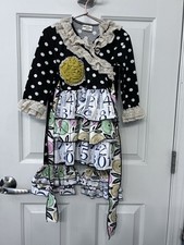 Tutu  Lulu 5-6Y Outfit/set Black and Poka Dot Multi Color