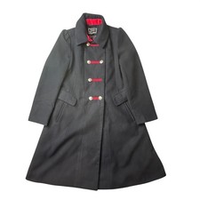 Rothschild Coat Girls XL 16 Navy Blue Tailored Military Style Wool Blend Snag