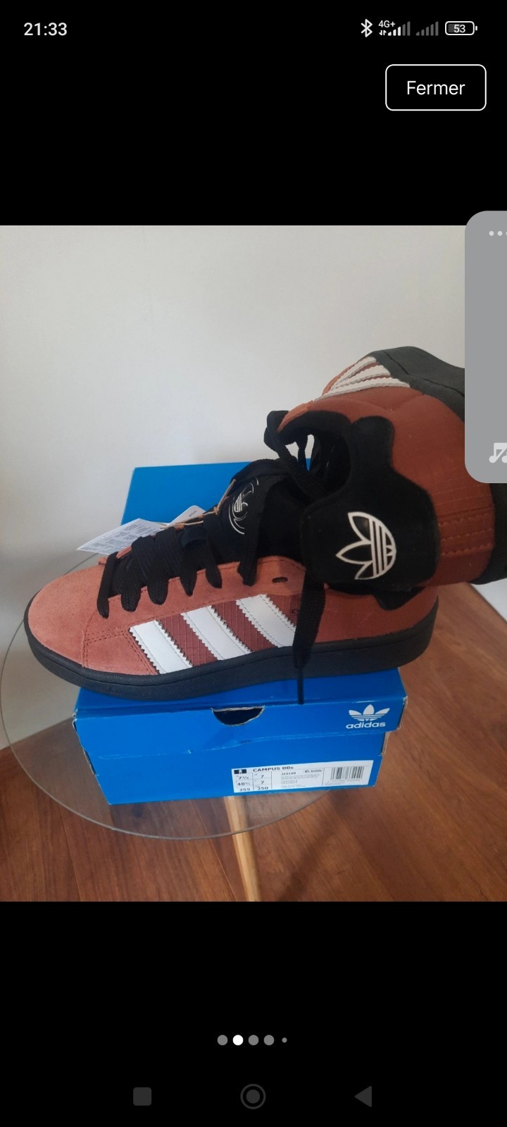 adidas Campus 00s Baskets Homme Marron/Noir/Blanc EU 40 2/3 JI3169 3