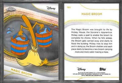 Topps Chrome Disney 2025 #189 Magic Broom Mickey Sorcerer's Apprentice Card