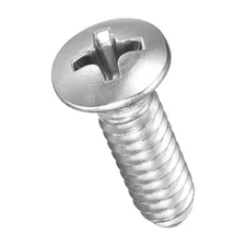 Oval Head Phillips Machine Screws Bolts(#10-24x5/8") 50Pcs, Silver