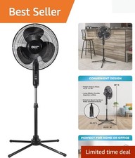 Versatile 3-speed 16-inch Oscillating Fan Perfect For Home Office Comfort Versatile 3-speed 16-inch Oscillating Fan Perfect For Home Office Comfort