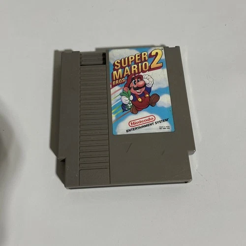 NINTENDO NES Super Mario Bros 2 Video Game Cartridge And Case Vintage 1985!