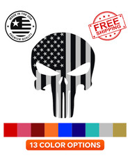 Punisher Skull Flag Decal Vinyl Sticker American Flag - Truck Rear Window Car Punisher Skull Flag Decal Vinyl Sticker American Flag - Truck Rear Window Car