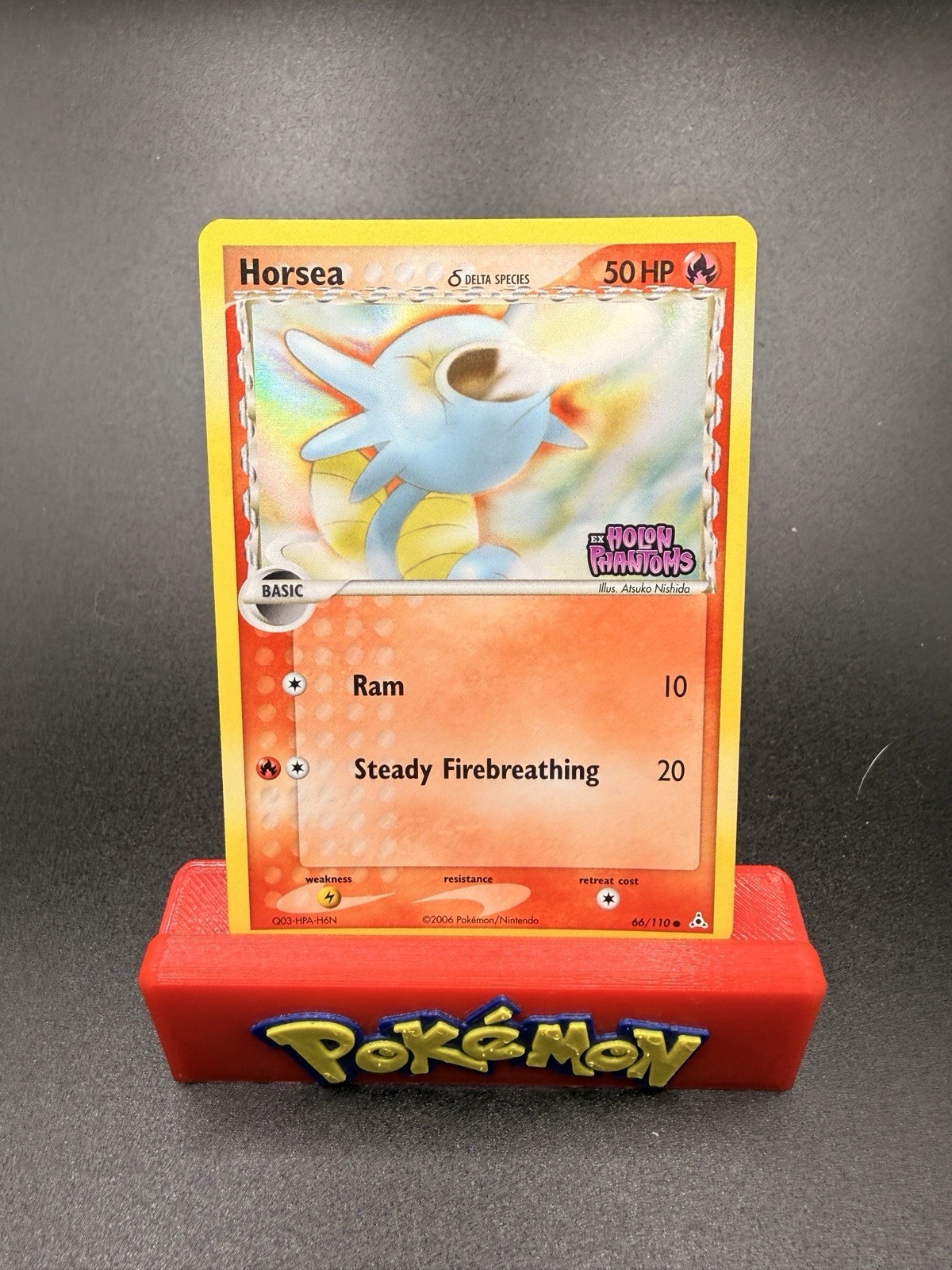 Pokemon Card - Horsea Holon Phantoms 66/110 Common Reverse Holo Stamped NM