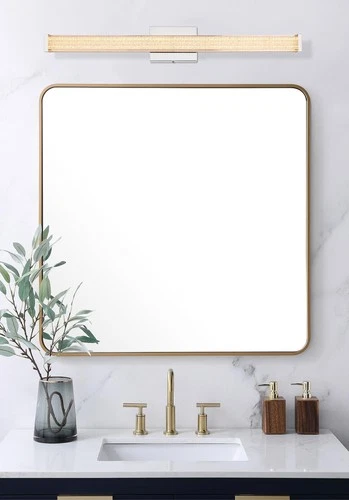 Living District Jaxx 31" Led Wall Sconce in Chrome - Picture 2 of 9