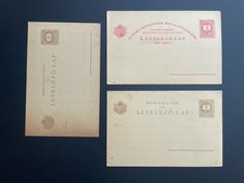 Hongrie - 3 Entiers Postaux Illustrés - 2 Filler et 5 Filler - Type 1881