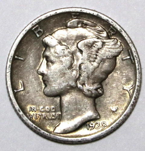 1938-D Mercury Dime - Very Fine/XF - #0747ED