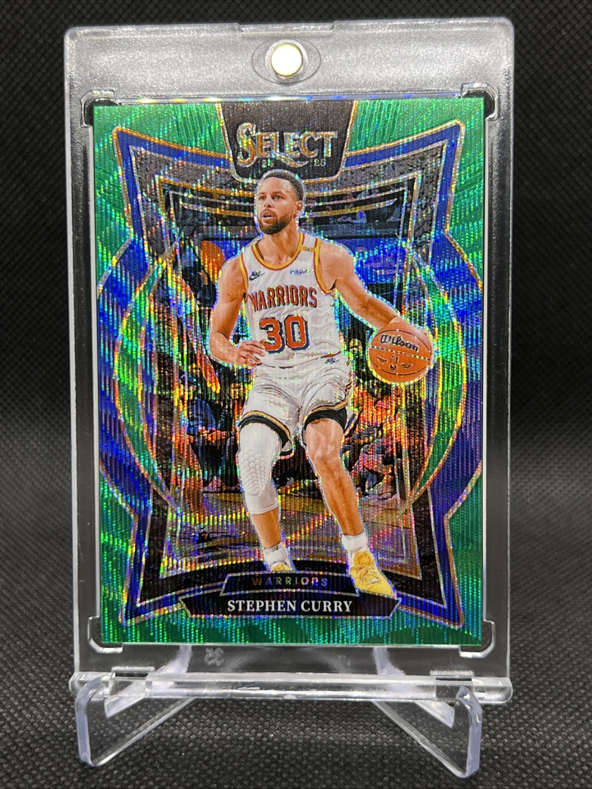 2024-25 Panini Select - Concourse Stephen Curry #7 Green Wave Prizm /50 *01