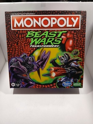 TRANSFORMERS BEAST WARS MONOPOLY Board Game New & Sealed - Bot & Alt Mode Tokens